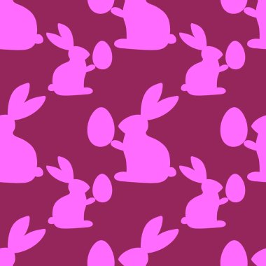 Kumaşlar, tekstil ve ambalajlar, Noel hediyeleri ve çocuklar için paskalya tavşanı deseni.