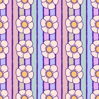 Kumaşlar, tekstil ve ambalajlar, hediyeler, kartlar, çarşaflar ve çocuklar için çiçeksiz çiçek deseni.