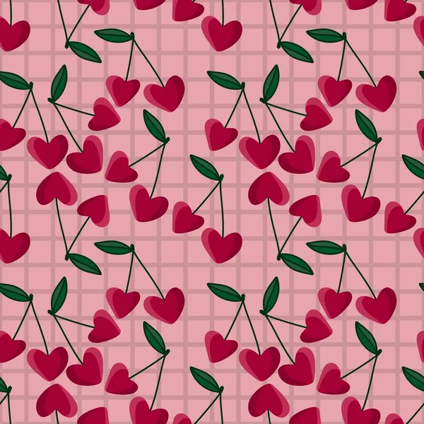 Motif de cerise sans couture de fruits d'été pour tissus et textiles et emballage et cadeaux et cartes et draps et enfants — Photo