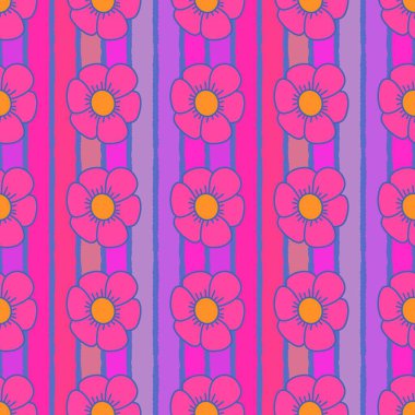 Kumaşlar, tekstil ve ambalajlar, hediyeler, kartlar, çarşaflar ve çocuklar için çiçeksiz çiçek deseni.