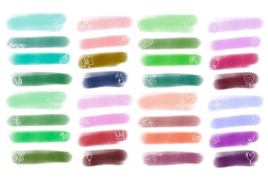 Dergiler, kartlar, hobiler, defterler, çıkartmalar ve çocuklar için boya kalemleri ile set