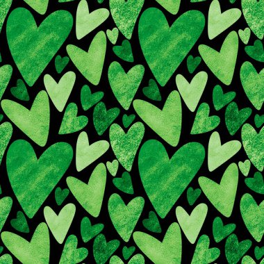 Kartpostallar, hediyeler ve kartpostallar için kalpleri olan kusursuz sevgililer günü desenleri. 