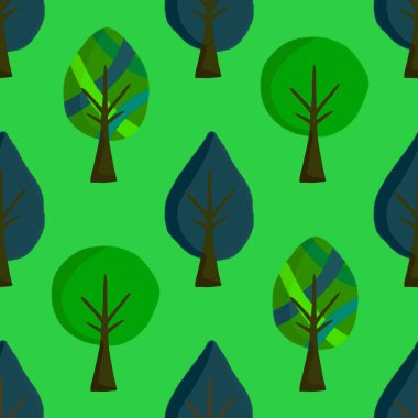 Çiçeksiz ağaç desenleri kumaşlar ve tekstil ve paketleme ve hediyeler ve kartlar ve çarşaflar ve çocuklar için