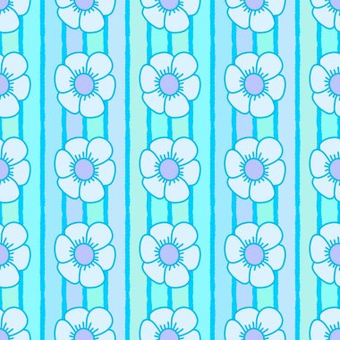 Kumaşlar, tekstil ve ambalajlar, hediyeler, kartlar, çarşaflar ve çocuklar için çiçeksiz çiçek deseni.