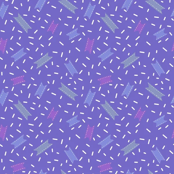 Kids seamless birthday ribbons pattern for gifts and cards and linens and fabrics and wrapping paper — Stock Photo, Image