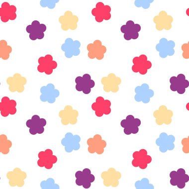 Kusursuz desen beyaz arka planda etnik çiçek eğilimi 