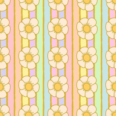 Kumaşlar, tekstil ve ambalajlar, hediyeler, kartlar, çarşaflar ve çocuklar için çiçeksiz çiçek deseni.