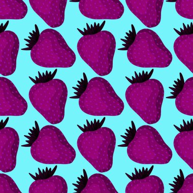 Kumaşlar, tekstil ve ambalajlar, hediyeler, kartlar ve çarşaflar için meyvesiz çilek deseni