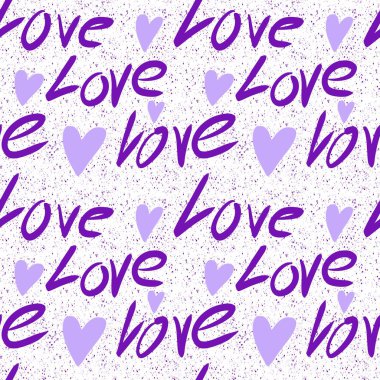 Kartpostallar, hediyeler ve kartpostallar için sevgi ve kalplerle kusursuz sevgililer günü deseni. 