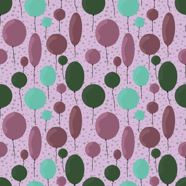 Doğum günü balonları kumaşlar, ambalajlar, hediyeler, kartlar, çarşaflar, çocuklar ve ambalaj kağıtları için kusursuz desenler.