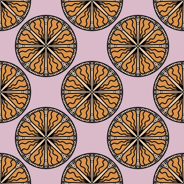夏の果物シームレスレモンオレンジパターンのための織物や包装、ギフトやカードやリネンや子供たち — ストック写真