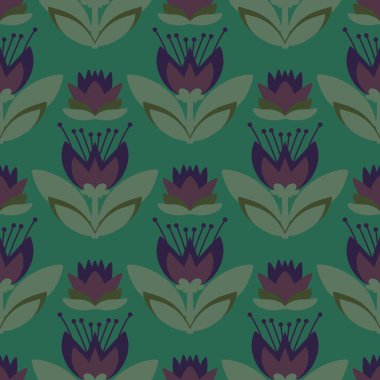 Kumaşlar, tekstil ve ambalajlar, hediyeler, kartlar, çarşaflar ve çocuklar için çiçeksiz çiçek deseni.