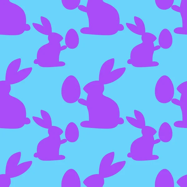 Великдень безшовний кролячий візерунок для тканин і текстилю, упаковки, різдвяних подарунків і дітей — стокове фото