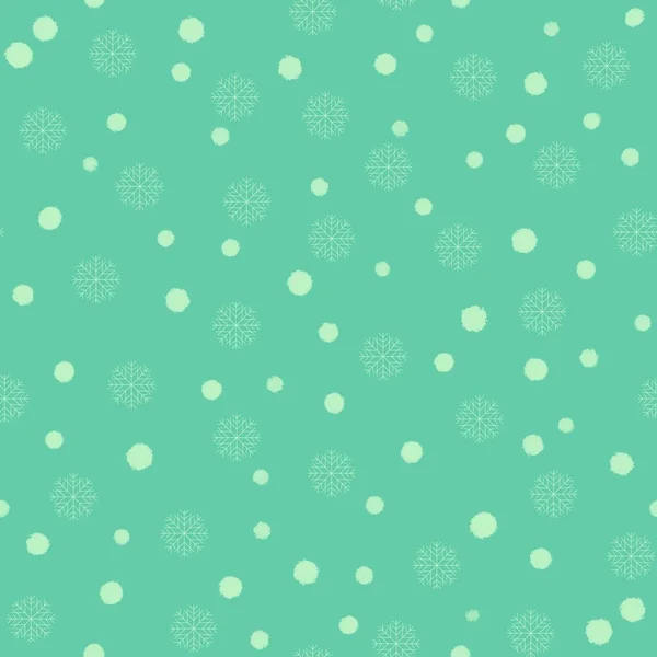 Безшовний візерунок зі сніжинками на синьому фоні для упаковки та тканин — стокове фото