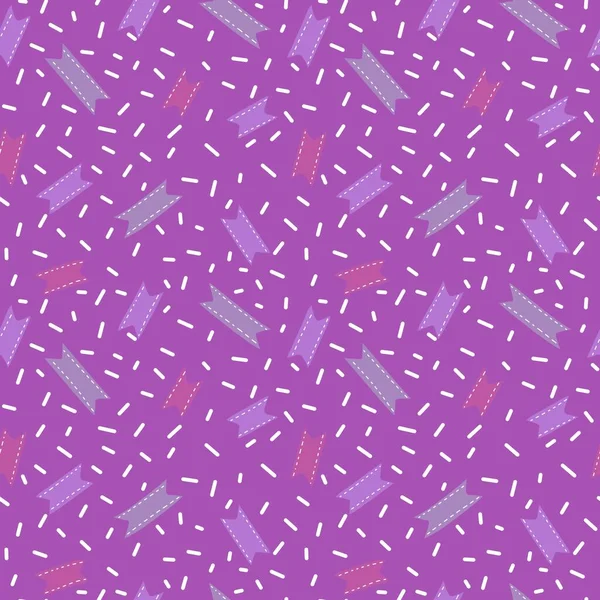 Kids seamless birthday ribbons pattern for gifts and cards and linens and fabrics and wrapping paper — Stock Photo, Image