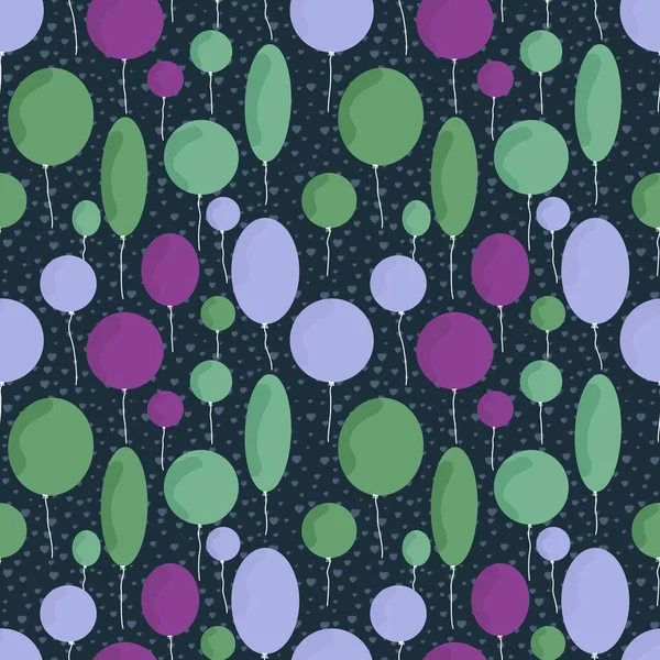 Doğum günü balonları kumaşlar, ambalajlar, hediyeler, kartlar, çarşaflar, çocuklar ve ambalaj kağıtları için kusursuz desenler.