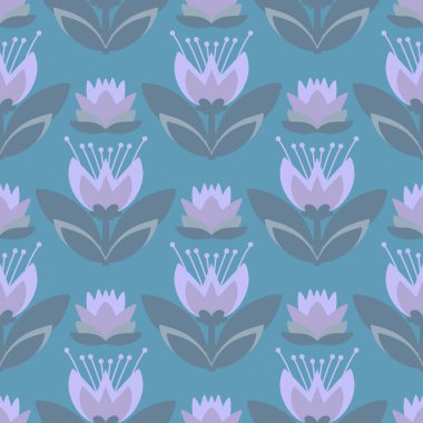 Kumaşlar, tekstil ve ambalajlar, hediyeler, kartlar, çarşaflar ve çocuklar için çiçeksiz çiçek deseni.