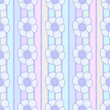 Kumaşlar, tekstil ve ambalajlar, hediyeler, kartlar, çarşaflar ve çocuklar için çiçeksiz çiçek deseni.