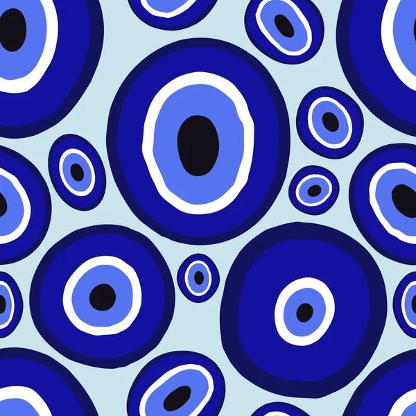 Kumaşlar, ambalajlar, hediyeler, kartlar, çarşaflar ve ambalajlar için kusursuz sihirli nazar deseni.