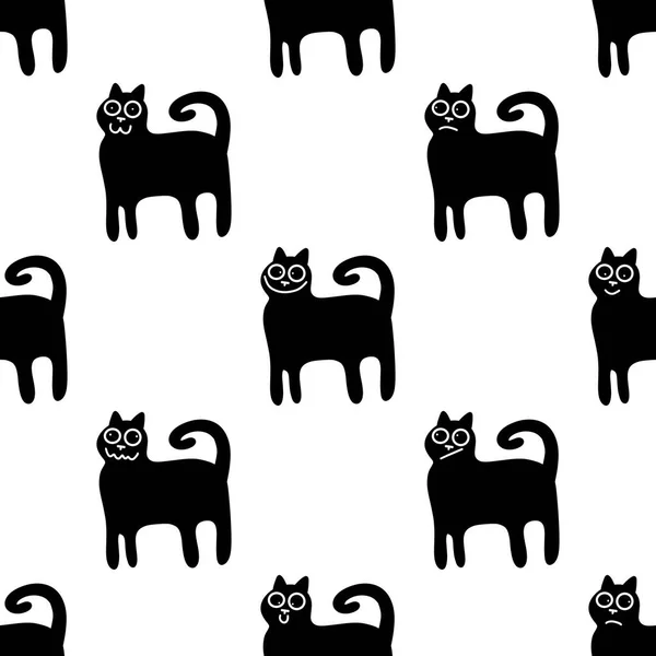 Halloween bezešvé kočky vzor pro tkaniny a textilie a balení a dárky a karty a prádlo a děti — Stock fotografie