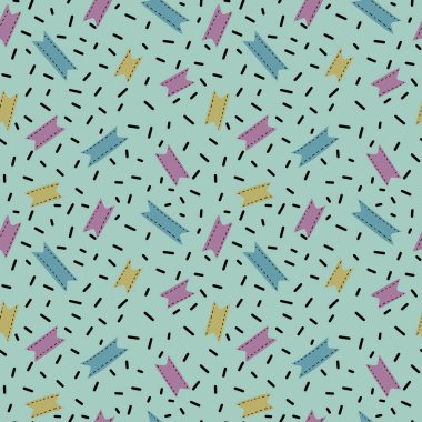 Çocuklar hediyeler, kartlar, çarşaflar, kumaşlar ve ambalaj kağıtları için kusursuz doğum günü kurdeleleri.