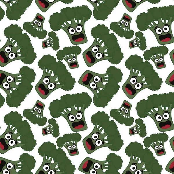 Kinderen naadloos broccoli patroon voor textiel en verpakking en geschenken en kaarten en linnengoed en inpakpapier — Stockfoto