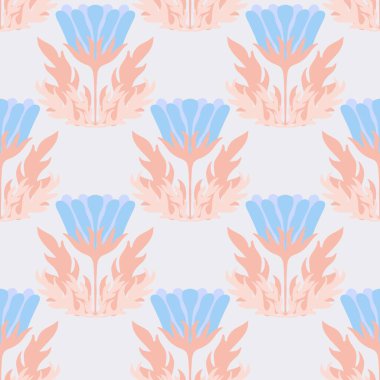 Kumaşlar, tekstil ve ambalajlar, hediyeler, kartlar, çarşaflar ve çocuklar için çiçeksiz çiçek deseni.