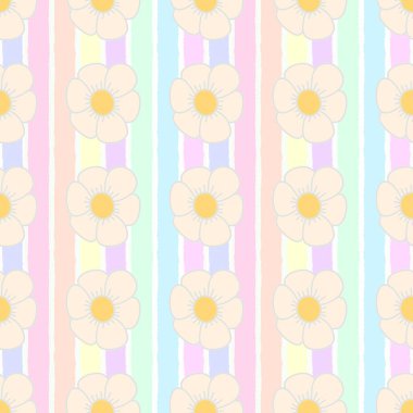 Kumaşlar, tekstil ve ambalajlar, hediyeler, kartlar, çarşaflar ve çocuklar için çiçeksiz çiçek deseni.