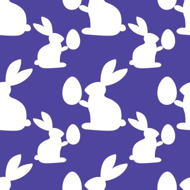 Kumaşlar, tekstil ve ambalajlar, Noel hediyeleri ve çocuklar için paskalya tavşanı deseni.