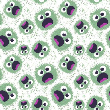 Çocuklar, tekstil, ambalaj, hediyeler, kartlar, çarşaflar ve ambalaj kağıtları için kusursuz uzaylı desenleri.