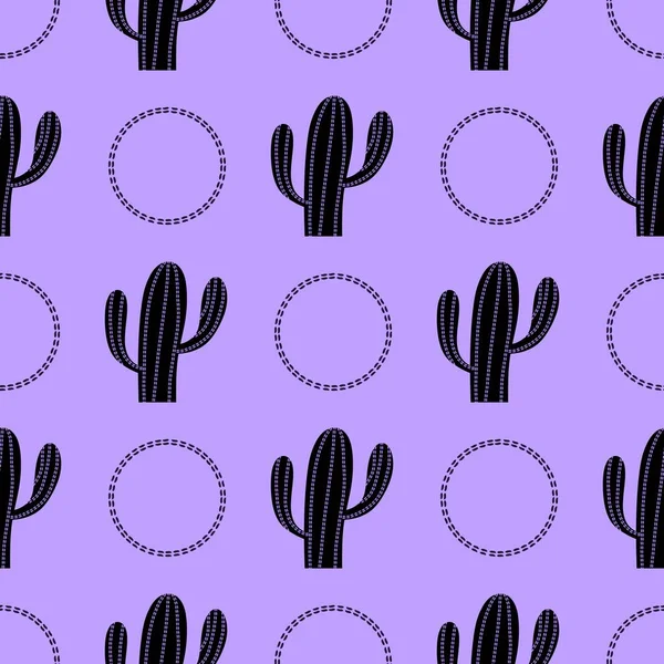 Kumaşlar, tekstil, ambalaj, hediyeler, kartlar, çarşaflar ve çocuklar için çiçeksiz kaktüs deseni.