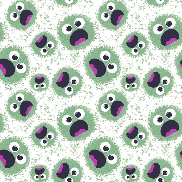 Kids seamless aliens monsters pattern for textiles and packaging and gifts and cards and linens and wrapping paper — Stock Photo, Image