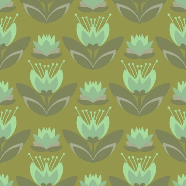 Kumaşlar, tekstil ve ambalajlar, hediyeler, kartlar, çarşaflar ve çocuklar için çiçeksiz çiçek deseni.