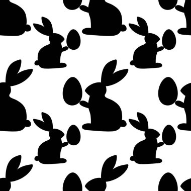 Kumaşlar, tekstil ve ambalajlar, Noel hediyeleri ve çocuklar için paskalya tavşanı deseni.