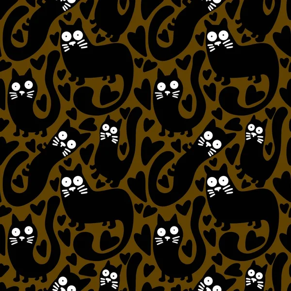 Animaux motif de chats sans couture pour tissus et textiles et emballage et cadeaux et cartes et draps et enfants — Photo