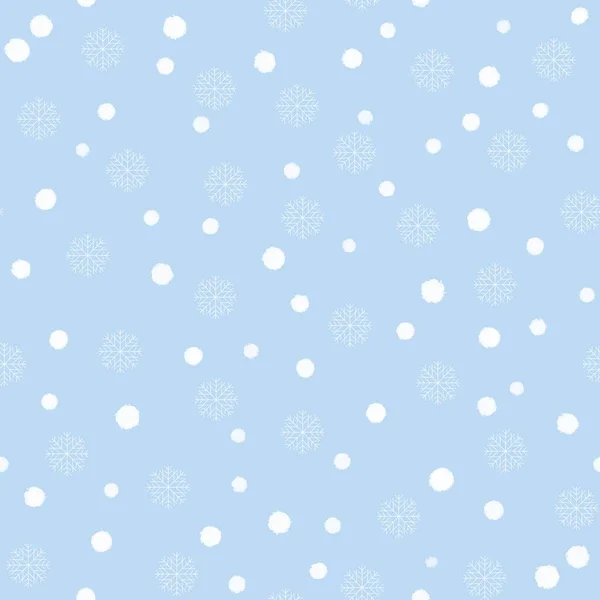 Seamless pattern with snowflakes on blue background for packaging and fabrics — Stock Photo, Image