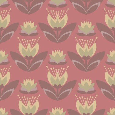 Kumaşlar, tekstil ve ambalajlar, hediyeler, kartlar, çarşaflar ve çocuklar için çiçeksiz çiçek deseni.