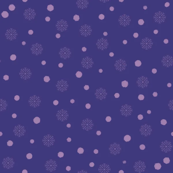 Sömlös mönster med snöflingor på blå bakgrund för förpackning och tyger — Stockfoto