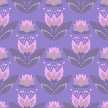 Kumaşlar, tekstil ve ambalajlar, hediyeler, kartlar, çarşaflar ve çocuklar için çiçeksiz çiçek deseni.