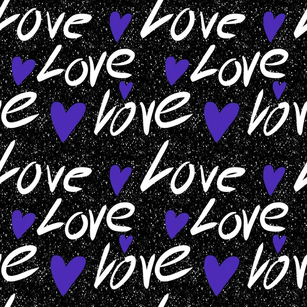 Kartpostallar, hediyeler ve kartpostallar için sevgi ve kalplerle kusursuz sevgililer günü deseni. 