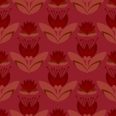 Kumaşlar, tekstil ve ambalajlar, hediyeler, kartlar, çarşaflar ve çocuklar için çiçeksiz çiçek deseni.