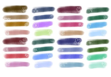 Dergiler, kartlar, hobiler, defterler, çıkartmalar ve çocuklar için boya kalemleri ile set