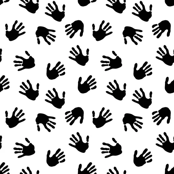 Kids seamless hands print pattern for fabrics and packaging and gifts and cards and linens and wrapping paper — Foto Stock