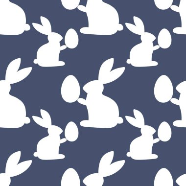 Kumaşlar, tekstil ve ambalajlar, Noel hediyeleri ve çocuklar için paskalya tavşanı deseni.