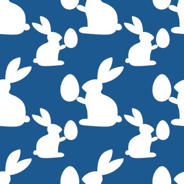 Kumaşlar, tekstil ve ambalajlar, Noel hediyeleri ve çocuklar için paskalya tavşanı deseni.