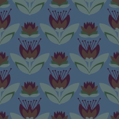 Kumaşlar, tekstil ve ambalajlar, hediyeler, kartlar, çarşaflar ve çocuklar için çiçeksiz çiçek deseni.