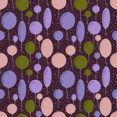 Doğum günü balonları kumaşlar, ambalajlar, hediyeler, kartlar, çarşaflar, çocuklar ve ambalaj kağıtları için kusursuz desenler.