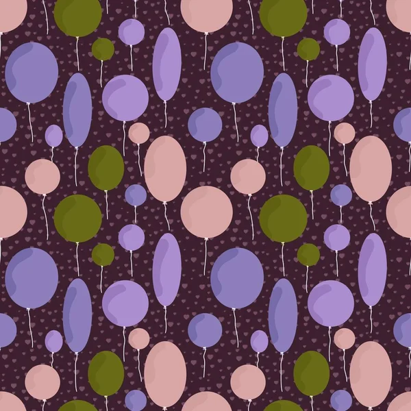 Doğum günü balonları kumaşlar, ambalajlar, hediyeler, kartlar, çarşaflar, çocuklar ve ambalaj kağıtları için kusursuz desenler.