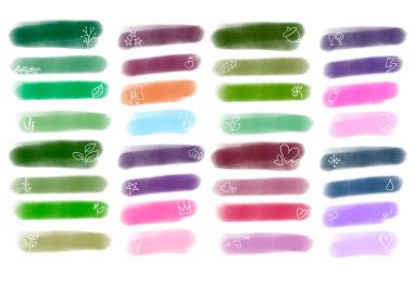 Dergiler, kartlar, hobiler, defterler, çıkartmalar ve çocuklar için boya kalemleri ile set