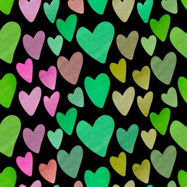 Kartpostallar, hediyeler ve kartpostallar için kalpleri olan kusursuz sevgililer günü desenleri. 